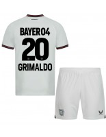 Bayer Leverkusen Alejandro Grimaldo #20 Vieraspaita Lasten 2023-24 Lyhythihainen (+ shortsit)